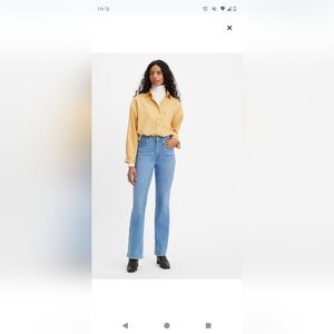 Levis 725 high rise bootcut jeans